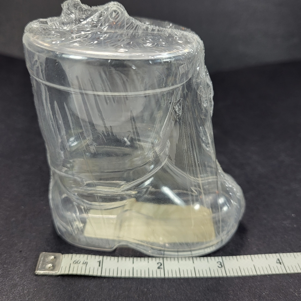 Plastic Fillable Santa Boot Shaped ORNAMENTS Lot of 5 Christmas 3D Bubble 3.5" - Picture 4 of 11